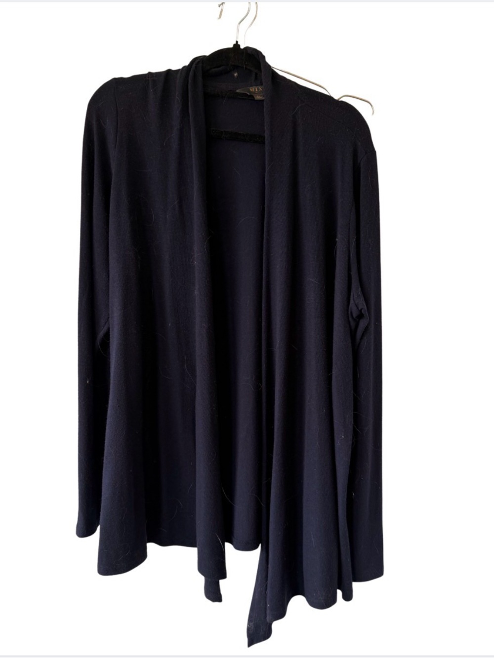 Mix It Black Draped Open-Front Cardigan